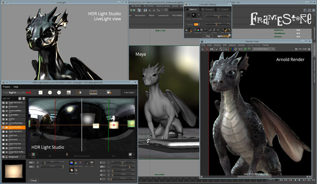 HDR Light Studio Screen Grab with Maya and Arnold