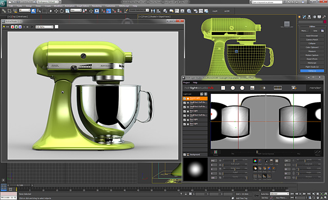 HDR Light Studio 4 being used with 3ds Max