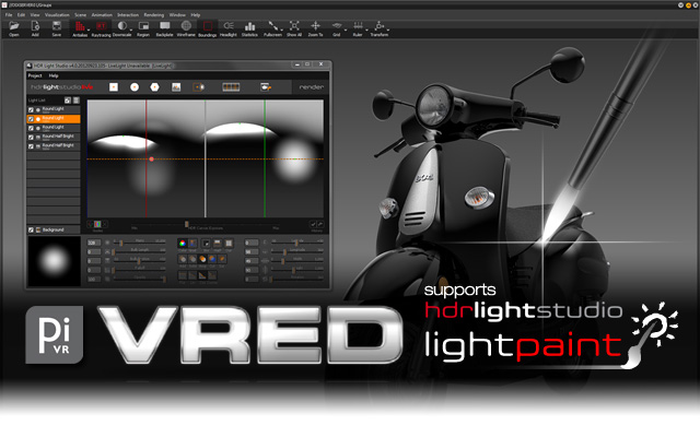 HDR Light Studio LightPaint feature is now supported in VRED banner