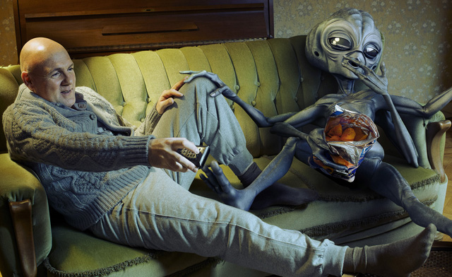 Detail of Couch Potato Alien project