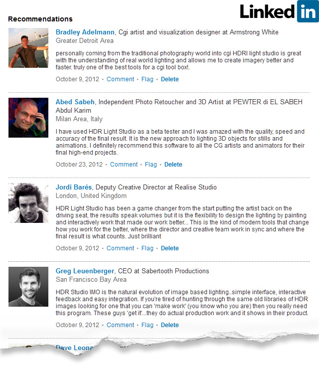 HDR Light Studio reviews on LinkedIn