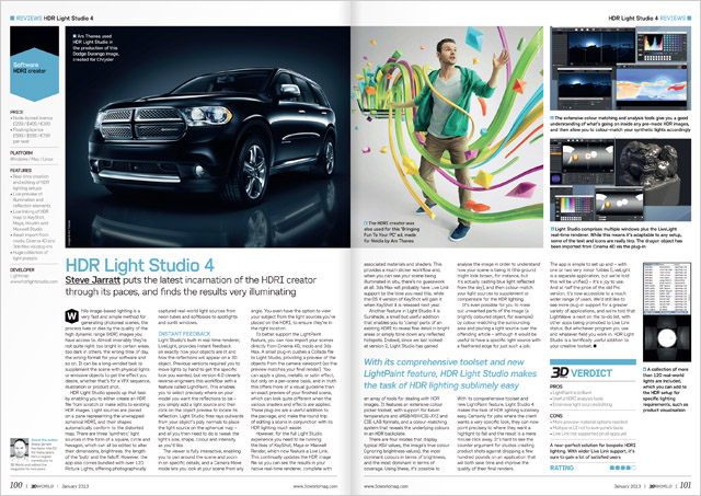 HDR Light Studio review in 3D World