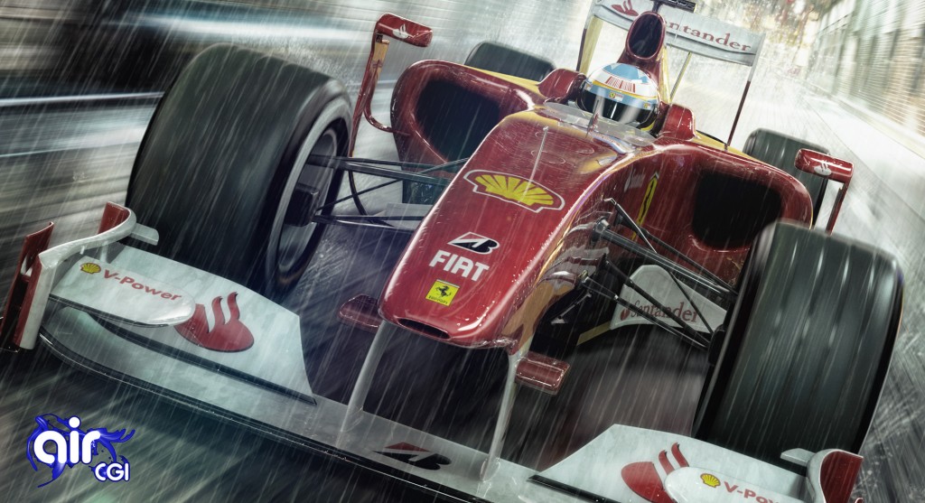 Formula 1 car rendering