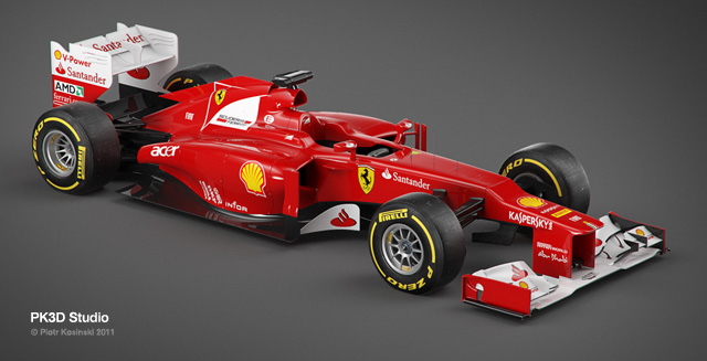 Formula One car CGI