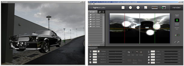 Edited HDRI map in HDR Light Studio