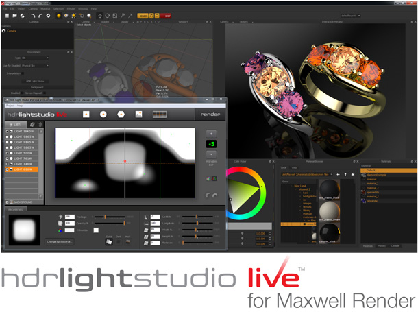 Maxwell Render with HDR Light Studio Live Plugin