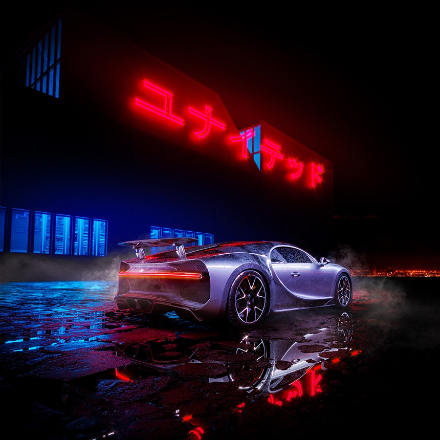 Bugatti lit with HDR Light Studio