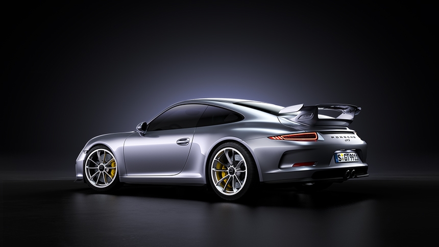 Porsche GT3 lit with HDR Light Studio