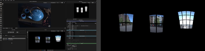 Windows through to a HDRI map in HDR Light Studio