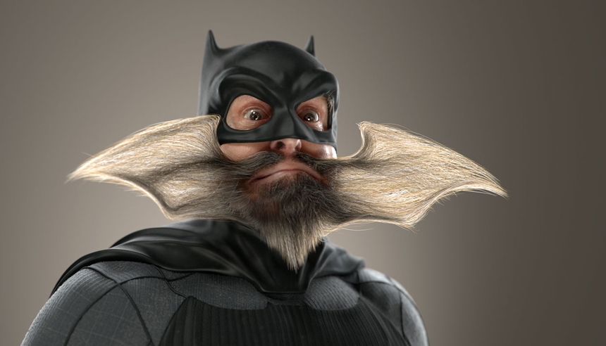 Batman image lit with HDR Light Studio