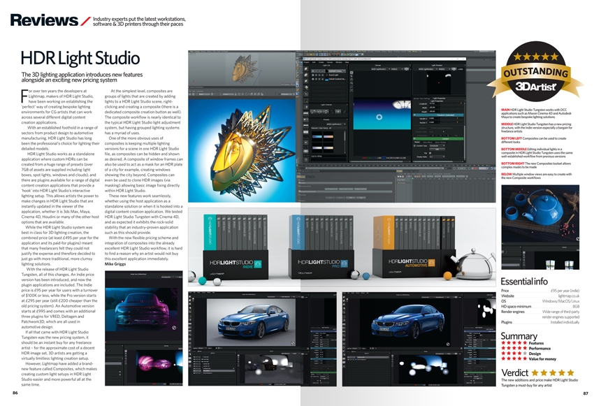 3D Artist review of HDR Light Studio