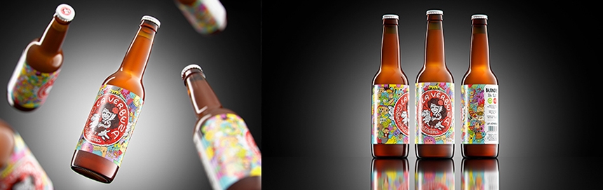 Beer Bottles lit with HDR Light Studio
