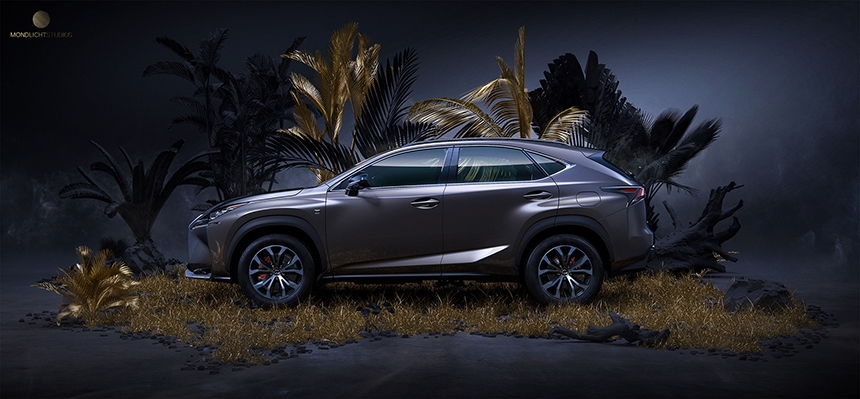 Lexus NX Gold & Black CGI