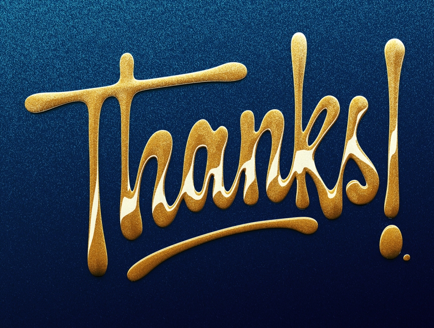 Thanks Typography CGI