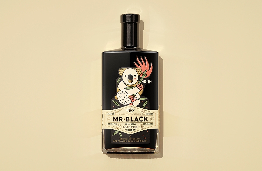 Mr Black Limited-Edition 'Bushfire Appeal' Coffee Liqueur 3D CGI