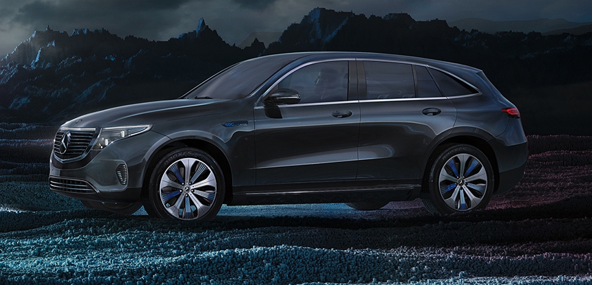 Mercedes-Benz EQC Lighting After HDR Light Studio