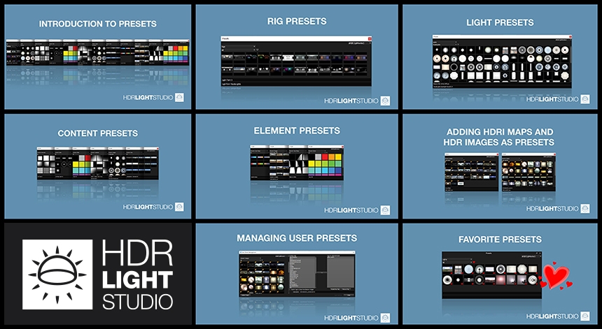HDR Light Studio Presets Training Content