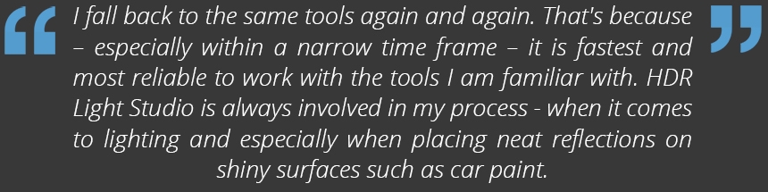 Customer testimonial for HDR Light Studio