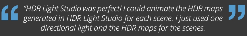 HDR Light Studio for animated scenes