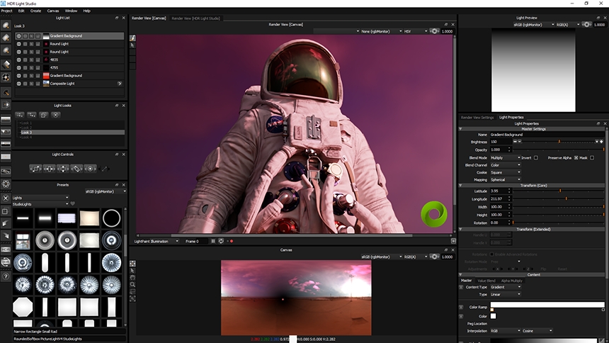 HDR Light Studio connected live with Omniverse