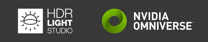 HDR Light Studio and Omniverse logos