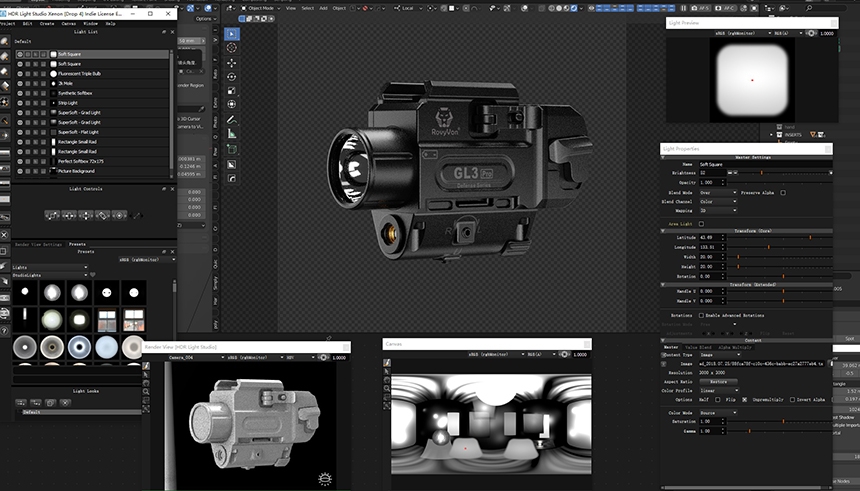 HDR Light Studio user interface