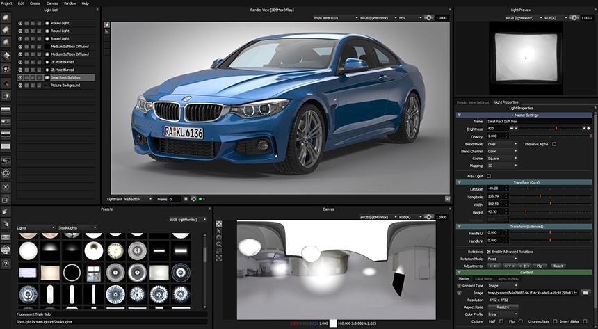 HDR Light Studio - Interface