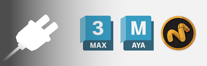 3ds Max 2023, Maya 2023, MODO 16 Logos