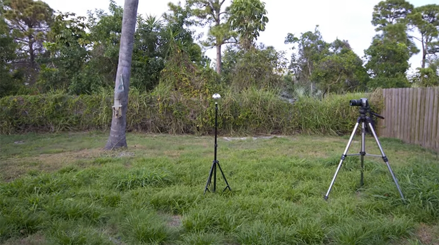 Shooting a chrome ball to make a HDRI