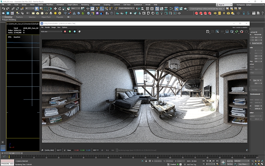 Rendering a HDRI map