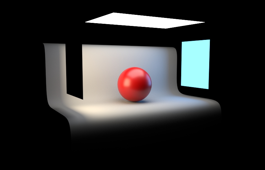 Studio lighting setup in 3D software