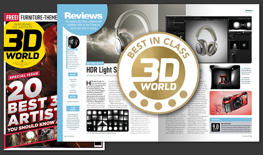 HDR Light Studio Review in 3D World Magazine