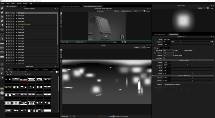 image shown in HDR Light Studio Software