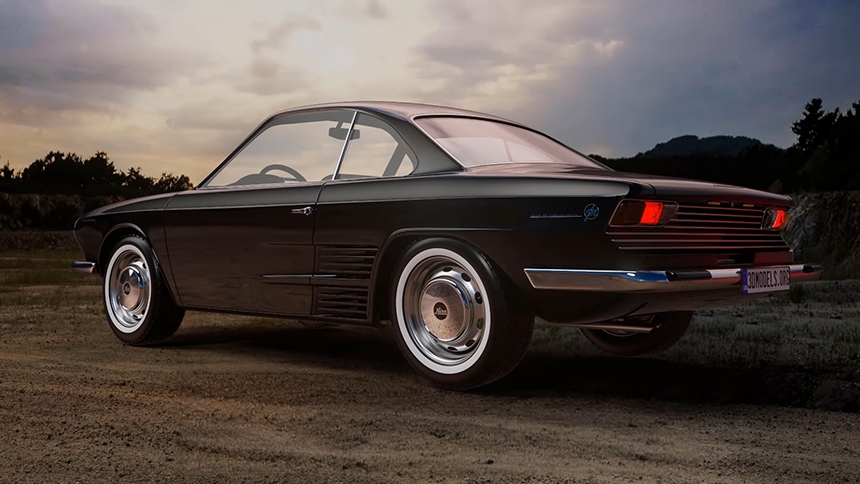 One Car Challenge HDR Light Studio Hino Contessa Car Render