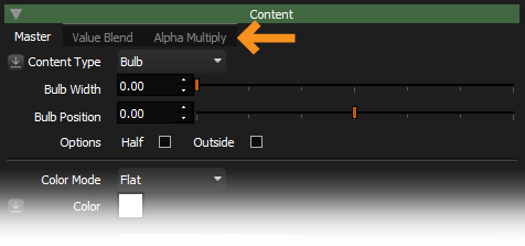 Tabbed Content Properties