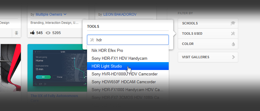 Tools Used Dropdown