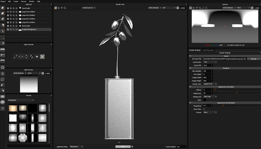 HDR Light Studio 5 interface