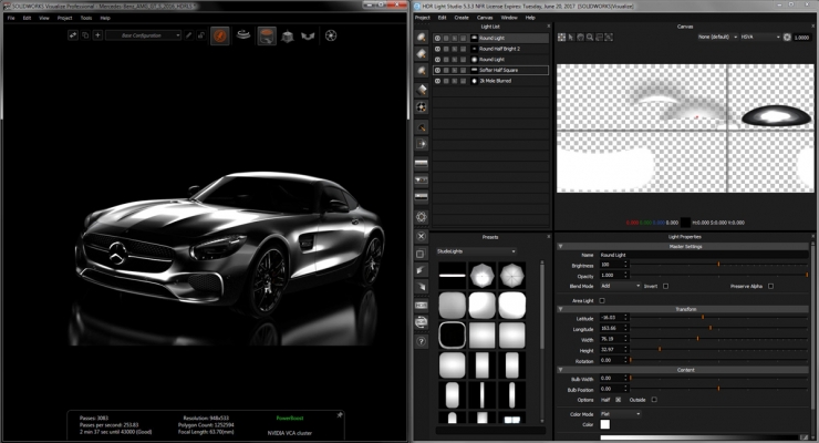 SolidWorks Visualize with HDR Light Studio