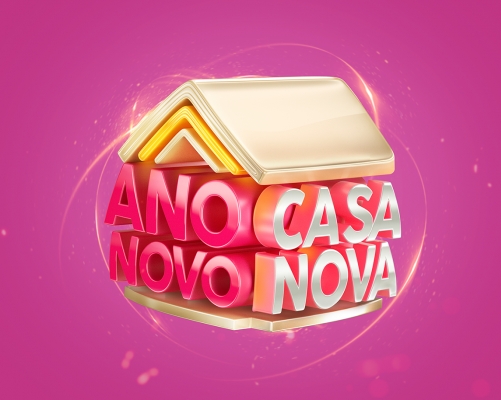 New Year House 3D Typography by Wellington José