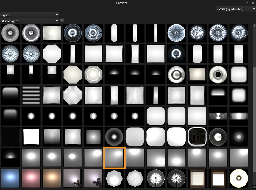 Library of HDR lighting content