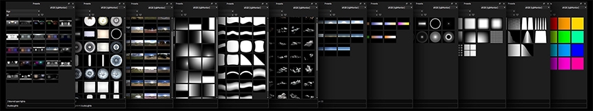 Lighting content that ships with HDR Light Studio