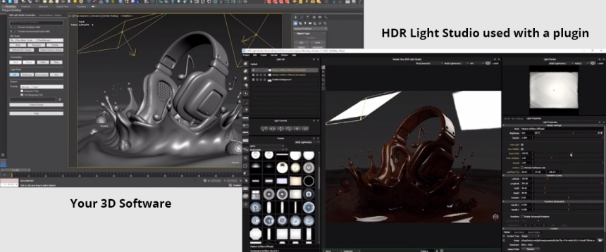 Creating area lights with HDR Light Studio