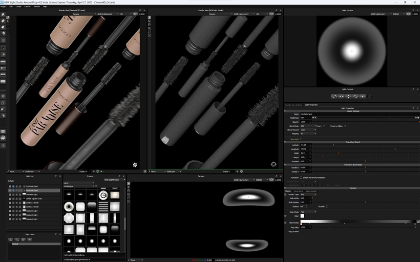 Round lights for highlights