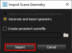 Import Blender scene into HDR Light Studio button