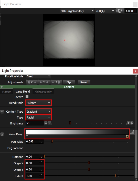 Value Blend adjustments in HDR Light Studio