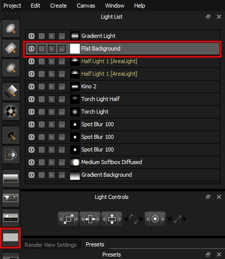 New Flat Background light added in HDR Light Studio