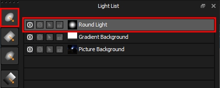 Making a soft round light from the tool bar