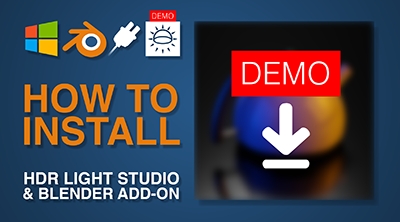 How to Install HDR Light Studio DEMO with Blender [Windows]