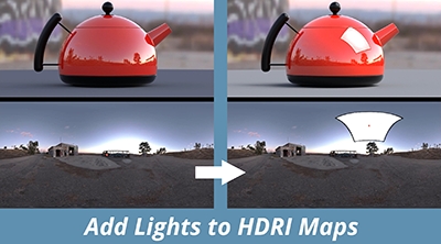 Add Lights to HDRI Maps