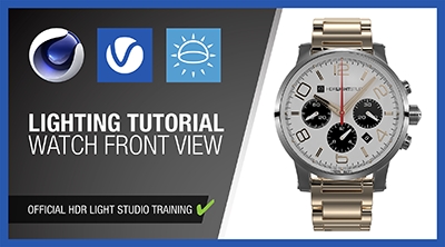 Cinema 4D and V-Ray Lighting Tutorial: Watch Front View